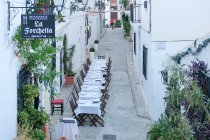 Іспанія, Comunidad Valenciana, Altea, ресторан в Старе місто Alteas — стокове фото