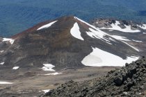 Cile, IX Regione, neve sulla cima del vulcano Quetrupillan — Foto stock