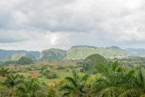 Cuba, Pinar del Rio, Vinales, view from the Hotel Los Jazmines to the Vinales Valley — Stock Photo