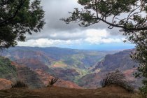 États-Unis, Hawaï, Waimea, Vue aérienne du canyon sur Hawaï - sur Kauai — Photo de stock