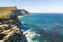 Sudafrica, Western Cape, Città del Capo, Capo di Buona Speranza panoramico paesaggio marino sotto il sole — Foto stock