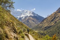 Alpinismo turístico em Salkantay Pass, Salkantay Trek, Cusco, Cuzco, Peru
. — Fotografia de Stock