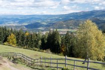 Vista panorâmica de Magdalensberg durante o dia, Caríntia, Áustria — Fotografia de Stock