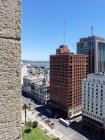 Uruguay, Montevideo, Montevideo, vista desde Palacio Salvo hasta el puerto - foto de stock
