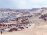 Chile, Region de Antofagasta, El Loa, San Pedro de Atacama, Blick auf das Valle de la Luna — Stockfoto