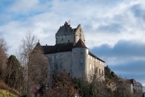 Allemagne, Meersburg, Vieux Château sur le lac de Constance vue du bas — Photo de stock