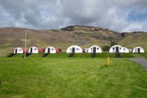 Iceland, Vesturland, accommodation near site of whaling station in Pyrill — Stock Photo
