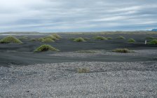 Black sand dunes, Iceland, Sveitar Flagi Hornafjordrur — Stock Photo