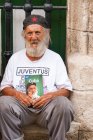 Старый кубинский мужчина с седой бородой, Гавана, Куба — стоковое фото