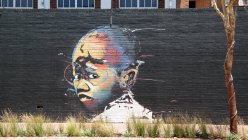 Южная Африка, Гаутенг, Фасбург, Стрит-арт на стене в Мабоненге — стоковое фото