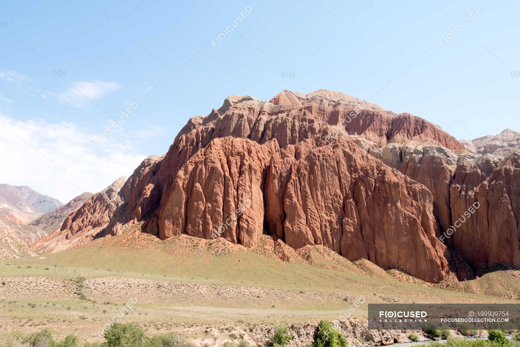 Kyrgyzstan, Naryn region, Kochkor district, landscape of the Naryn ...