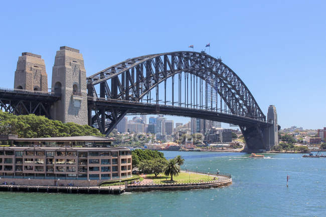 Vista panorámica del Harbor Bridge, Sydney, Australia - foto de stock