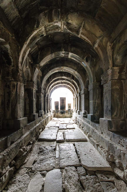 Armenia, provincia de Lori, Alaverdi, Sanahin, monasterio de Sanahin en el norte de Armenia, Patrimonio de la Humanidad por la UNESCO - foto de stock