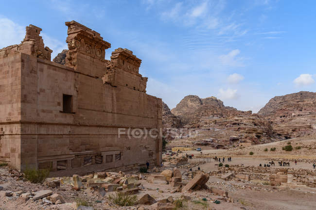 Jordan, Ma'an Gouvernement, Petra District, The legendary rock city of Petra, scenic rocky landscape — Stock Photo
