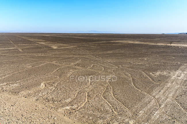 Perú, Ica, Nasca, famosas líneas de Nazca, Patrimonio de la Humanidad por la UNESCO - foto de stock