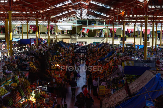 High angle view of city Arequipa Market, Arequipa, Peru — Stock Photo