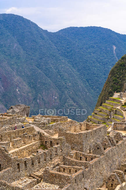 Peru, Cusco, Urubamba, ruínas antigas de Machu Picchu é um patrimônio mundial da UNESCO — Fotografia de Stock