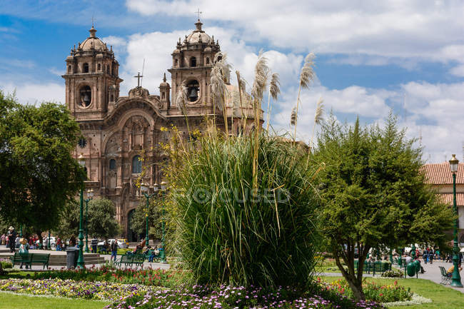 Pérou, Cusco, La Compania de Jesus vue de l'église — Photo de stock