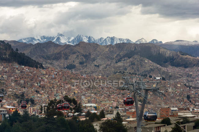Bolivien, Departamento de La Paz, El Alto, Blick über die Stadt — Stockfoto