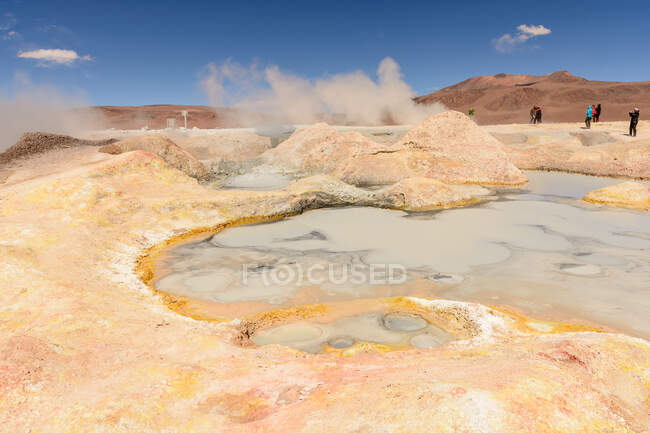 Bolívia, Departamento de Potos, sur la peau, vulcão de lama a 5000 m de altitude — Fotografia de Stock