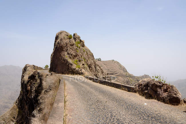Cabo Verde, Santo Antao, Caibros de Ribeira de Jorge, La isla de Santo Antao es la península de Cabo Verde - foto de stock
