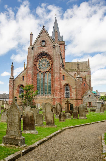 Reino Unido, Escócia, Ilhas Orkney, Kirkwall, Catedral de São Magno nas Ilhas Orkney, São Magno Cathetral — Fotografia de Stock