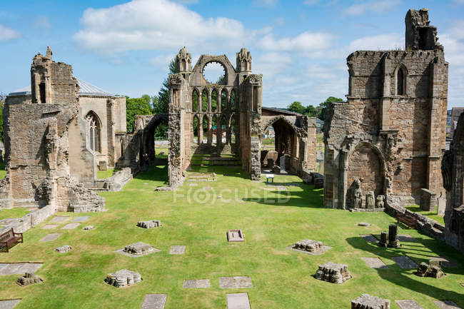 Reino Unido, Escocia, Moray, Elgin, Elgin Cathedral, Elgin Cathedral destroyed, ruin - foto de stock