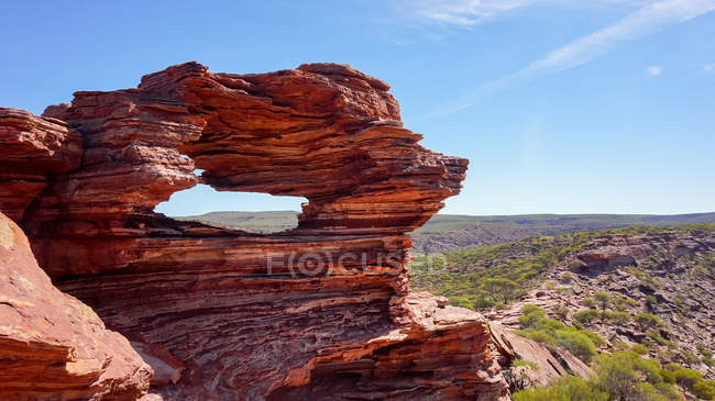 Австралія, Західна Австралія, напрямку Kalbarri, видимі шари порід в напрямку Kalbarri Національний парк — стокове фото