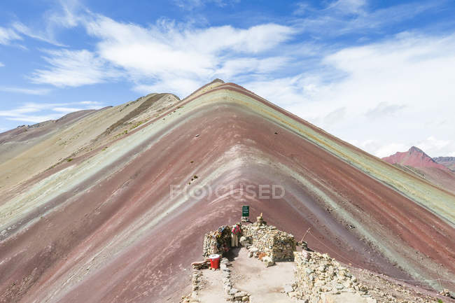 Peru, Qosqo, Cusco, caminhada até o Rainbow Moutain — Fotografia de Stock