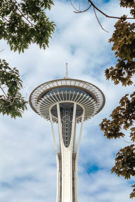 США, Вашингтон, Сіетл, Орієнтир Space Needle в Сіетлі — стокове фото