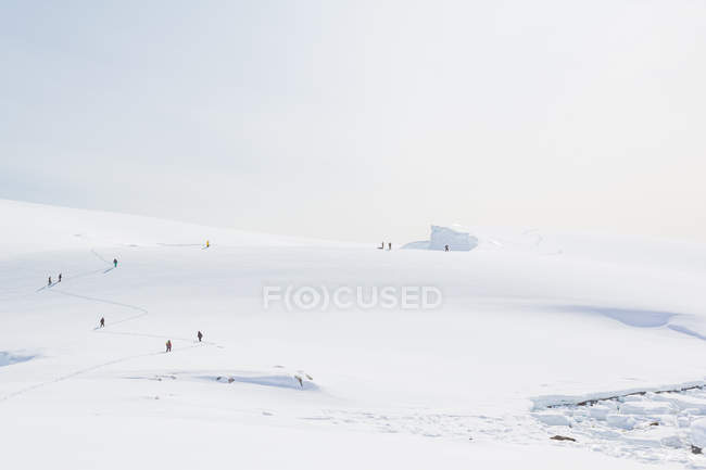 Подорож країною по снігу (Антарктида). — стокове фото
