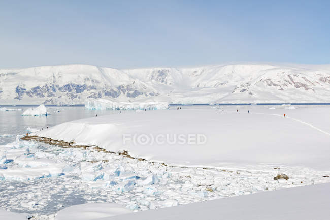 Antarctica, scenic frozen landscape in bright sunlight — Stock Photo