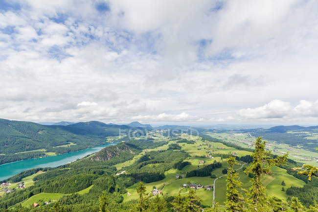 Австрія, Зальцбург, Зальцбург-землі, Зальцбург Schober краєвид гір зверху — стокове фото