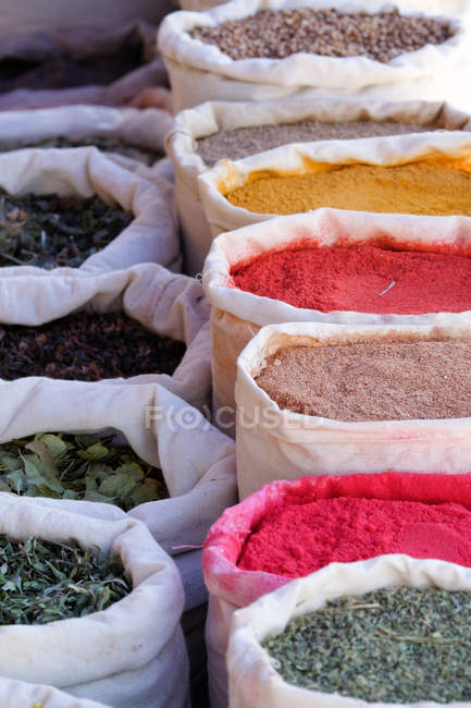Uzbekistan, spices in the market of Buxoro. — Stock Photo
