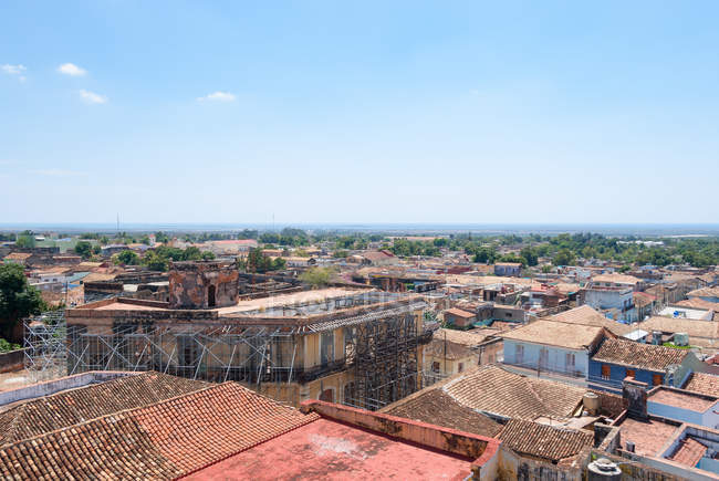 Cuba, Sancti Spiritus, Trinidad, view from the palace, Palacio de Cantero, aerial cityscape — Stock Photo