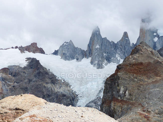 Argentina, Santa Cruz, El Chalten, Mt. FitzRoy con neve — Foto stock