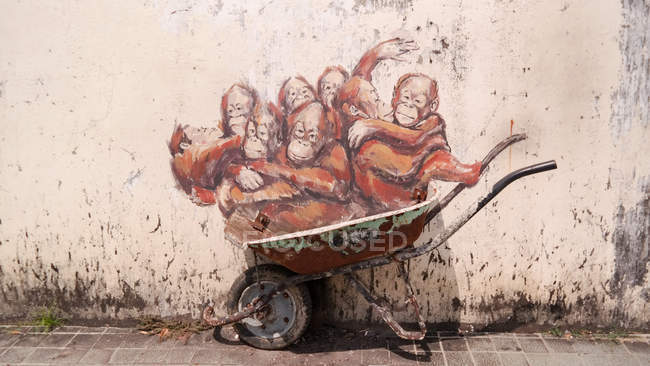 Малайзія, Саравак, Кучінґ, вуличне мистецтво в Кучінгу, Борнео — стокове фото