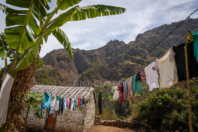 Cape Verde, Santo Antao, Paul, hike in the green Valle do Paul — Stock Photo
