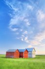 Wooden barns and graineries in southern Saskatchewan, Canada — Stock Photo