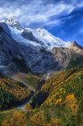 Herbststimmung im Tal in den kanadischen Rockies Mountains, Britisch Columbia, Kanada — Stockfoto