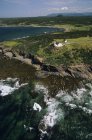 Vue aérienne du phare de Lobster Point, Terre-Neuve, Canada . — Photo de stock