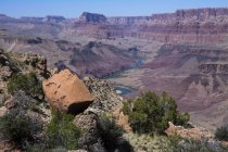 Sentier Tanner descendant jusqu'à la rivière Colorado à Grand Canyon, Arizona, USA — Photo de stock