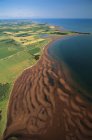 Veduta aerea dei terreni agricoli dell'Isola Principe Edoardo, Canada . — Foto stock