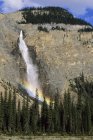 Rainbow em Takakkaw Falls no Parque Nacional Yoho, Colúmbia Britânica, Canadá — Fotografia de Stock
