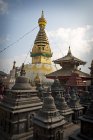 Stupa de Swayambhunath acima da capital de Kathmandu, Nepal — Fotografia de Stock