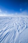 Snow drifts caused by wind in Southern Saskatchewan, Canada — Stock Photo