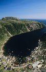 Aerial view of town of Francois, Newfoundland, Canada. — Stock Photo