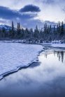 Mattinata presto al torrente vicino a Canmore, Alberta, Canada — Foto stock