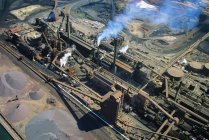 Luftaufnahme des industriellen Stahlwerks, hamilton, ontario, canada. — Stockfoto