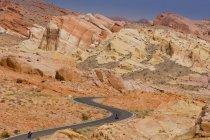Routes à moto dans Valley of Fire State Park, Nevada, États-Unis — Photo de stock